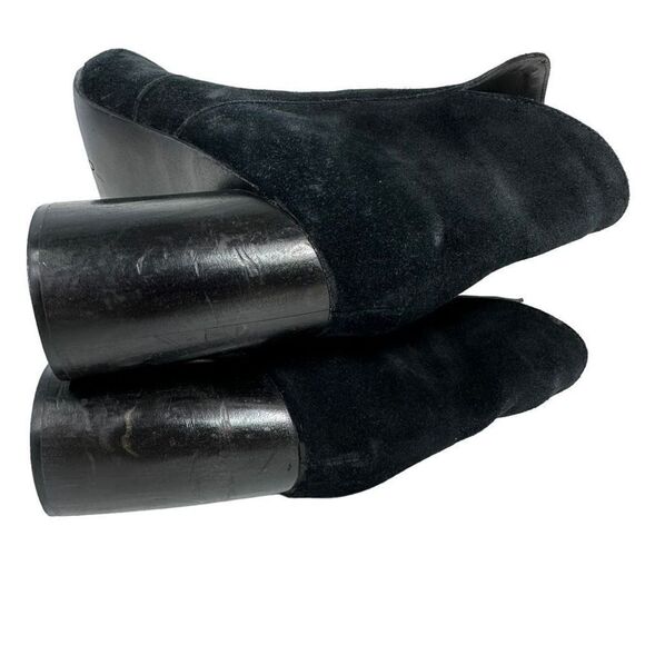 Calleen Cordero Black Suede Chunky Heel Ankle Boots , size 10 - Picture 14 of 16